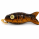 Carved Tiger Eye Fish Pendant