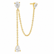 Pear Cut Cubic Zirconia Chain Link Drop Earrings