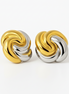 18K Gold Plated Swirl Knot Stud Earrings