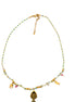 Nautical Charm Faux Pearl Station Necklace