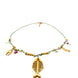 Nautical Charm Faux Pearl Station Necklace