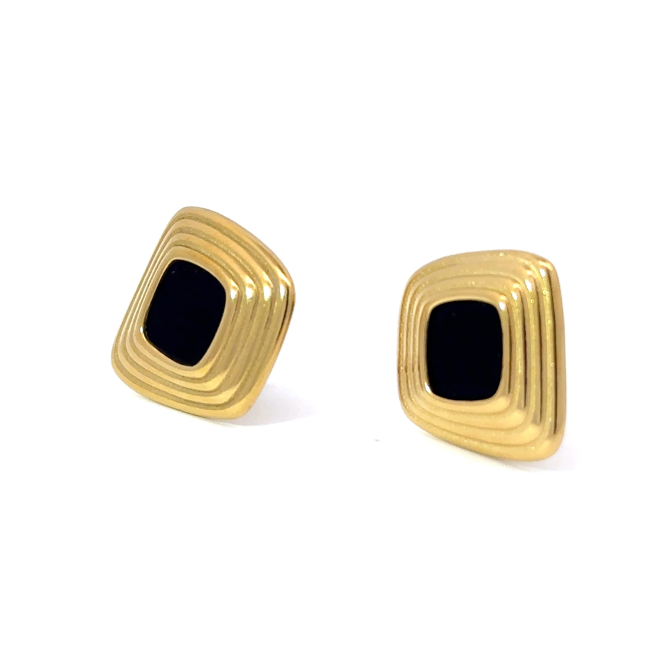 Square Frame Stud Earrings