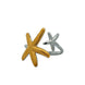 Two Tone Starfish Adjustable Ring