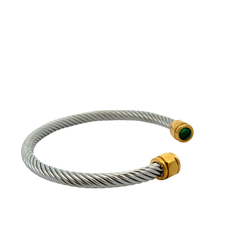 Open Cable Cuff Bracelet