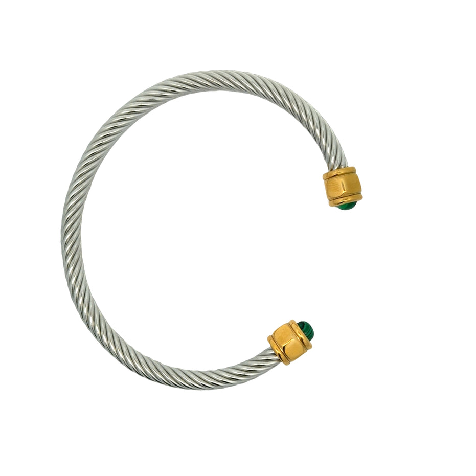 Open Cable Cuff Bracelet