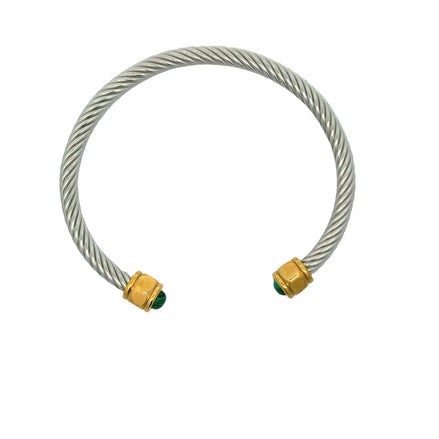 Open Cable Cuff Bracelet