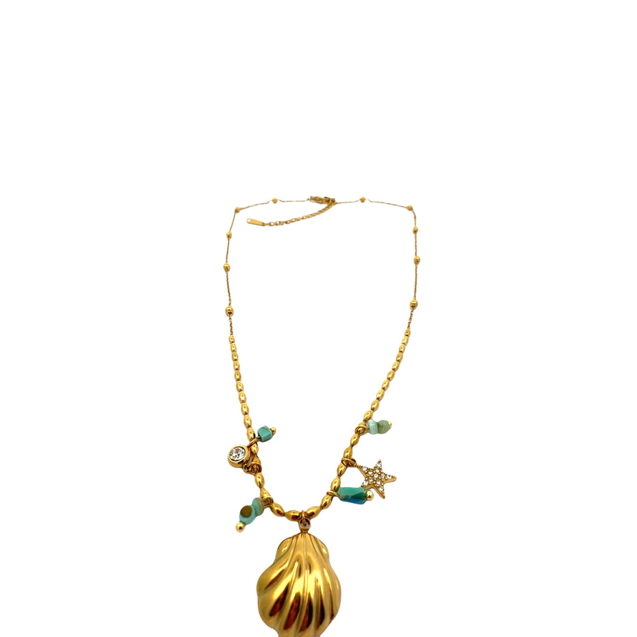 Sea Shell And Charms Necklace