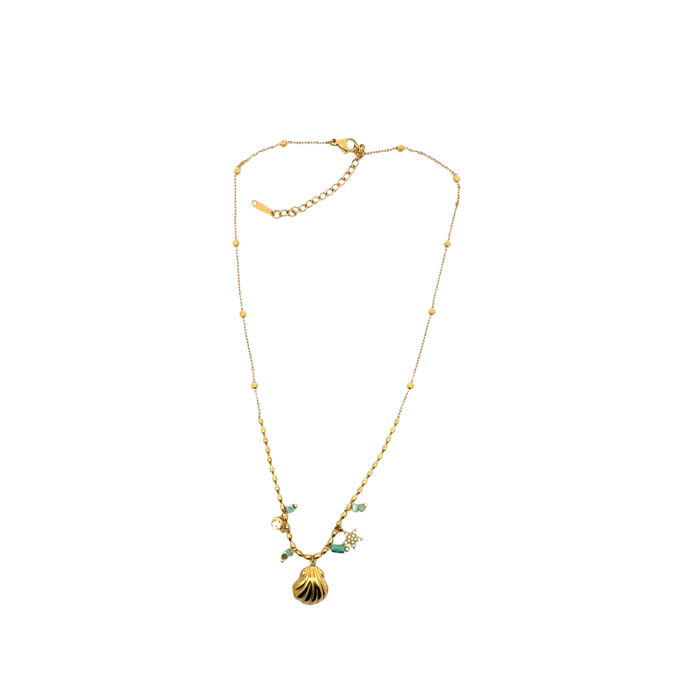 Sea Shell And Charms Necklace