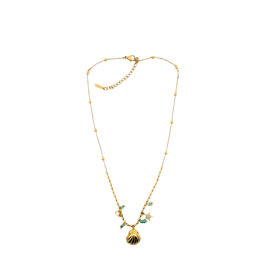 Sea Shell And Charms Necklace