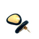 Enamel Trim Teardrop Earrings