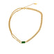Mixed Chain Necklace with Rectangular Accent
