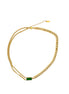 Mixed Chain Necklace with Rectangular Accent
