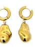 Gold Nugget Drop Earrings