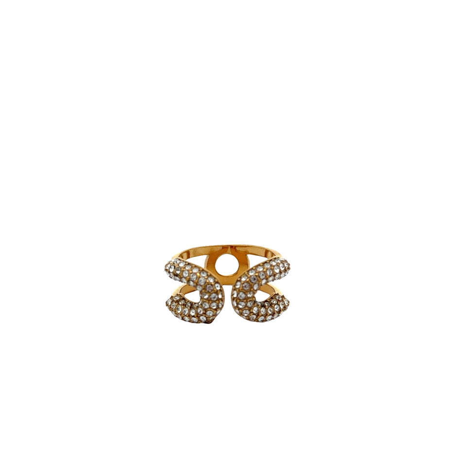 Crystal Butterfly Statement Ring
