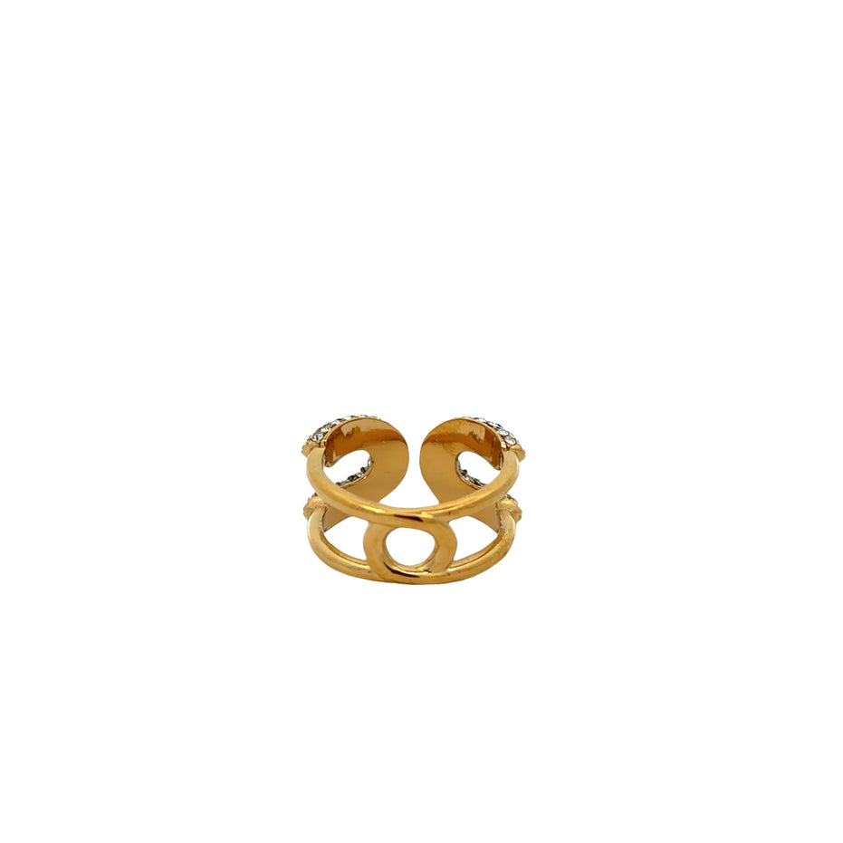 Crystal Butterfly Statement Ring
