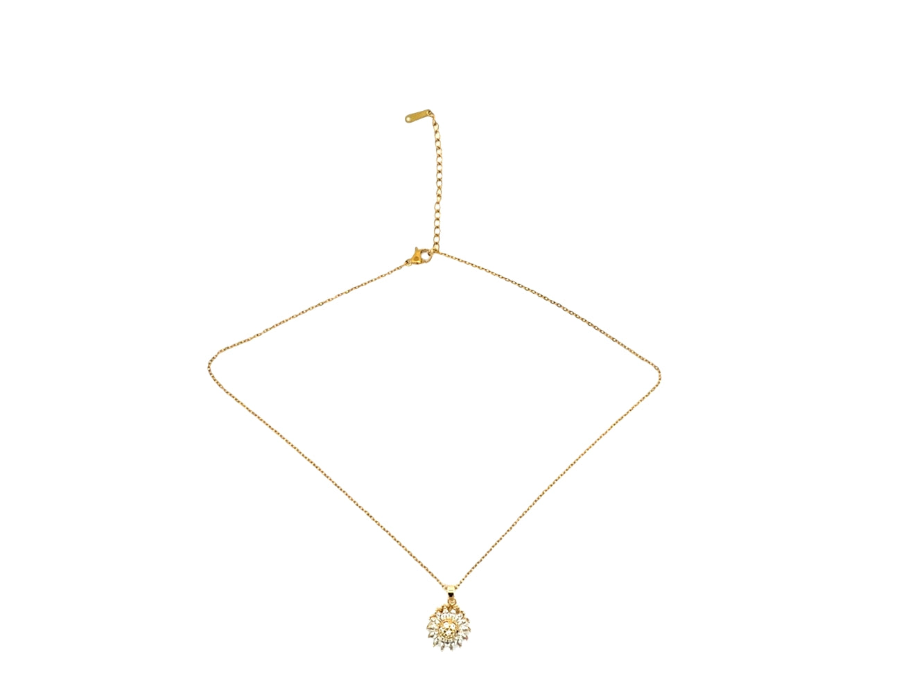 Sunflower Spinner Pendant Necklace