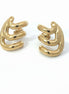 Triple Curve Stud Earrings