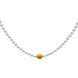Faux Pearl Beaded Necklace with Gold Accent
