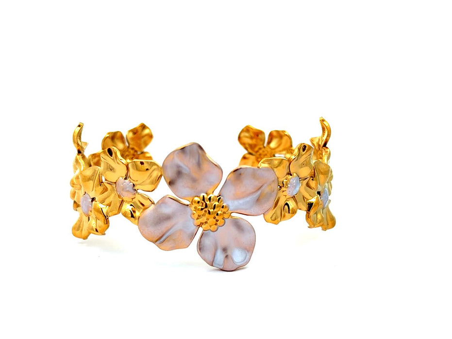 Floral Bangle Bracelet