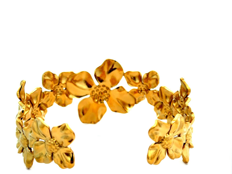 Floral Bangle Bracelet