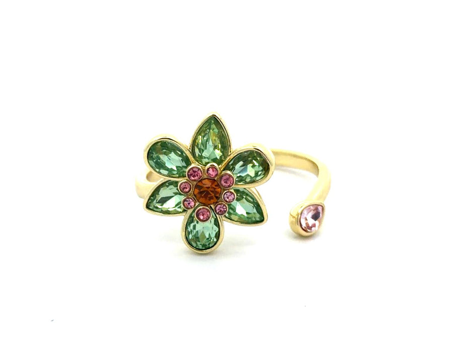 Floral Crystal Ear Cuff