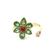Floral Crystal Ear Cuff