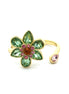 Floral Crystal Ear Cuff