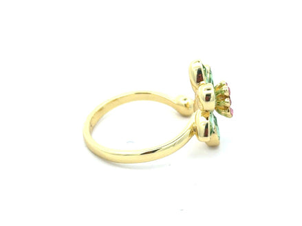 Floral Crystal Ear Cuff