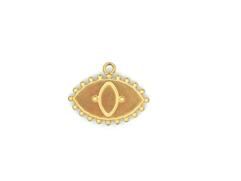 Evil Eye White Cat Eye Stone Pendant