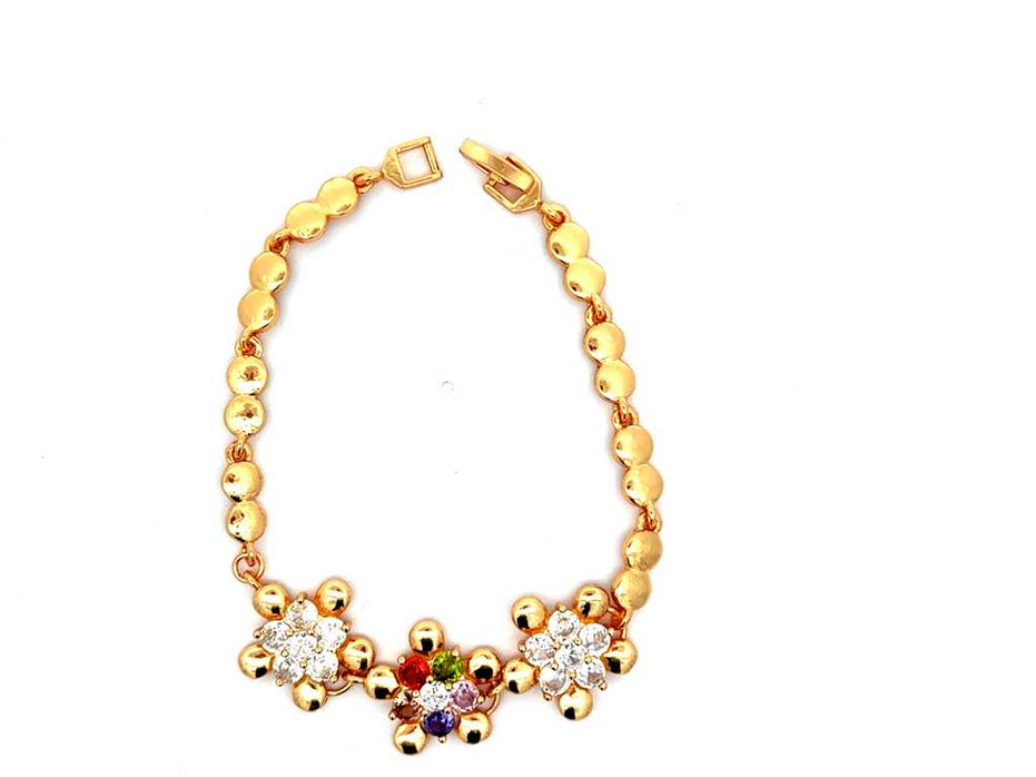 Multicolor Floral Station Bracelet
