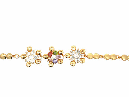 Multicolor Floral Station Bracelet