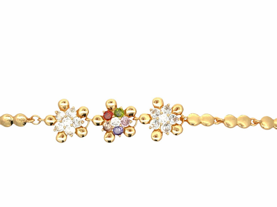 Multicolor Floral Station Bracelet