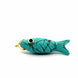 Carved Natural Turquoise Fish Pendant