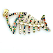 Multicolor Fish Bone Pendant