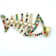 Multicolor Fish Bone Pendant