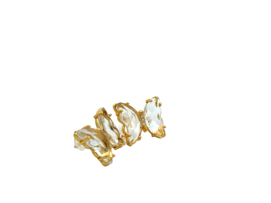 Butterfly Crystal Climber Earrings