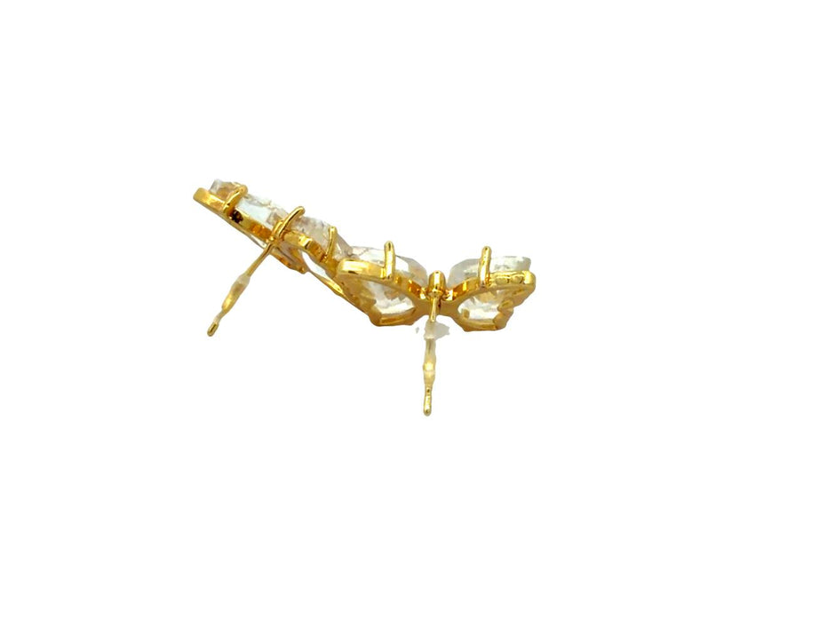 Butterfly Crystal Climber Earrings