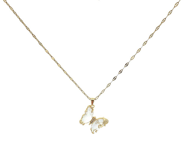 Butterfly Crystal Pendant Necklace