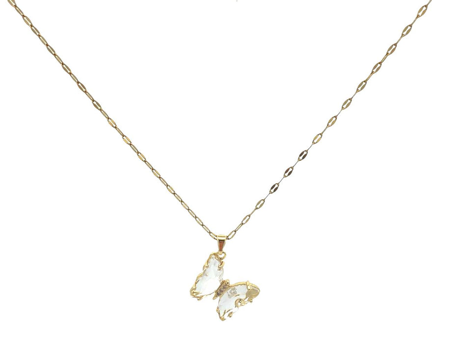 Butterfly Crystal Pendant Necklace