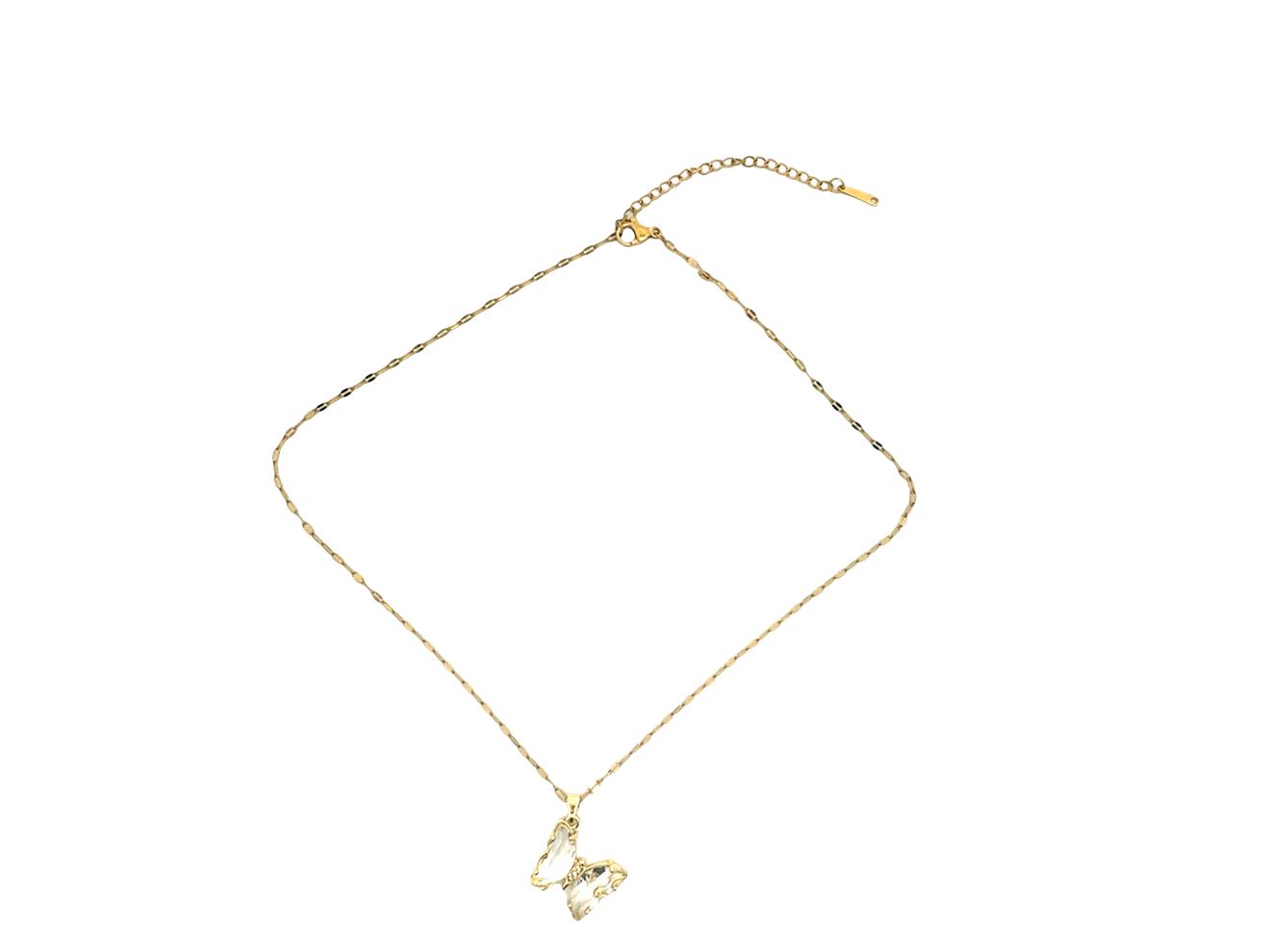 Butterfly Crystal Pendant Necklace