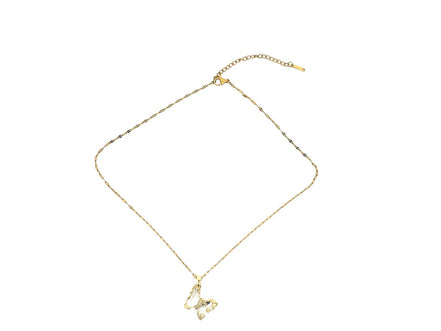 Butterfly Crystal Pendant Necklace