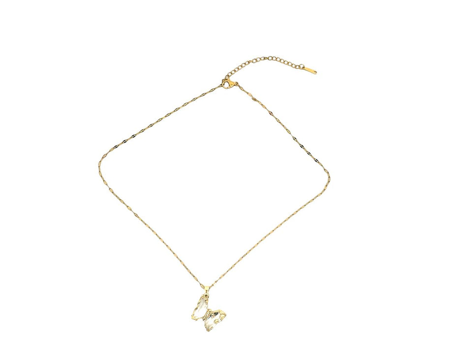 Butterfly Crystal Pendant Necklace