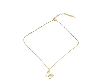 Butterfly Crystal Pendant Necklace