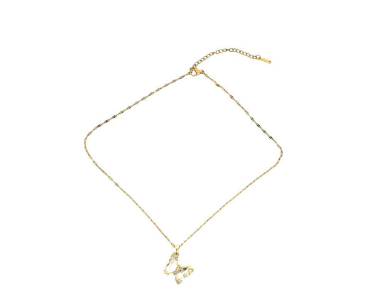 Butterfly Crystal Pendant Necklace