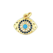 Blue Evil Eye Charm Pendant
