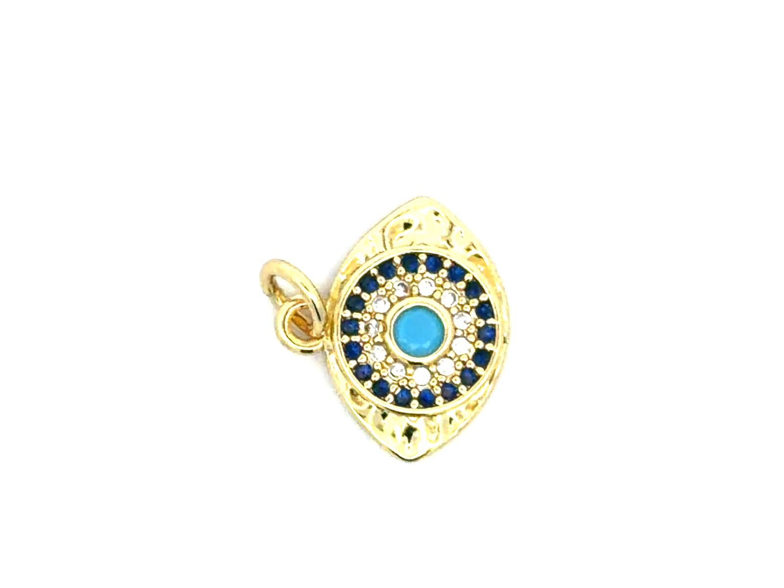 Blue Evil Eye Charm Pendant