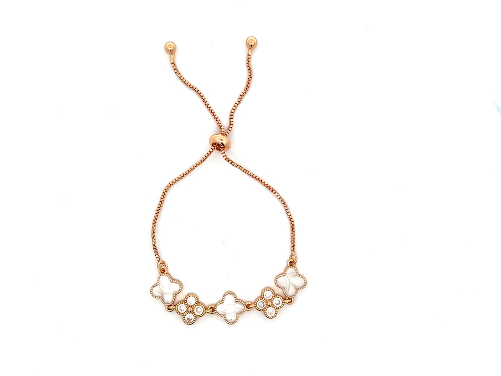 White Clover Adjustable Bracelet