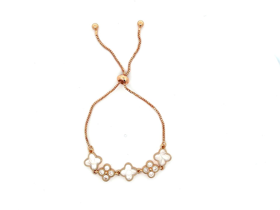 White Clover Adjustable Bracelet