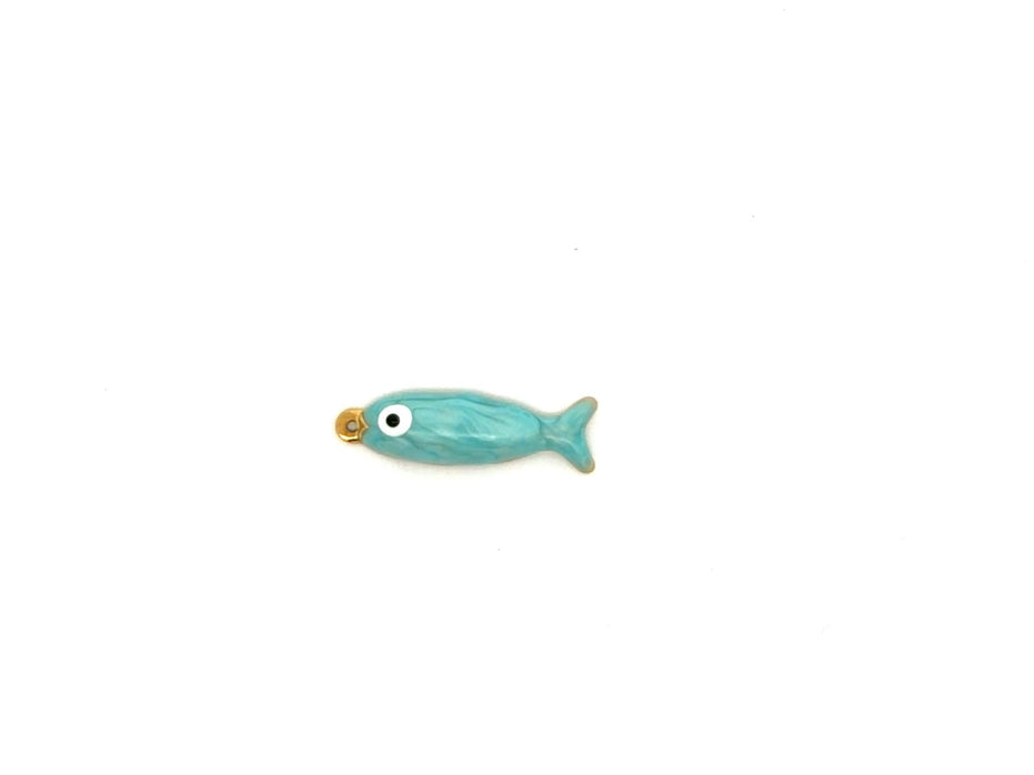 Coastal Enamel Fish Pendant
