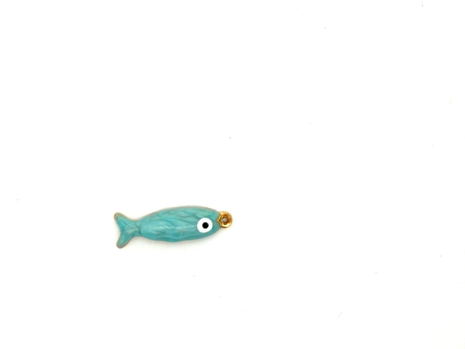 Coastal Enamel Fish Pendant